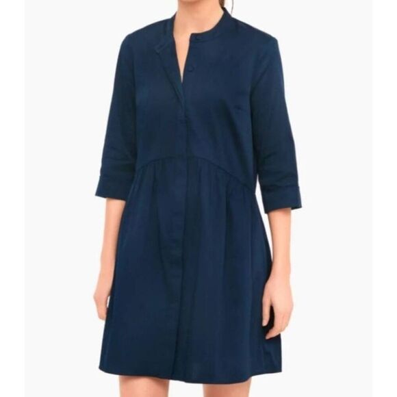 TUCKERNUCK  Navy Royal Shirt Dress sz Small - Picture 1 of 5